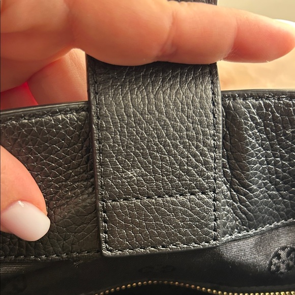 Tory Burch Black Pebbled Leather Shoulder Bag - Picture 3 of 6